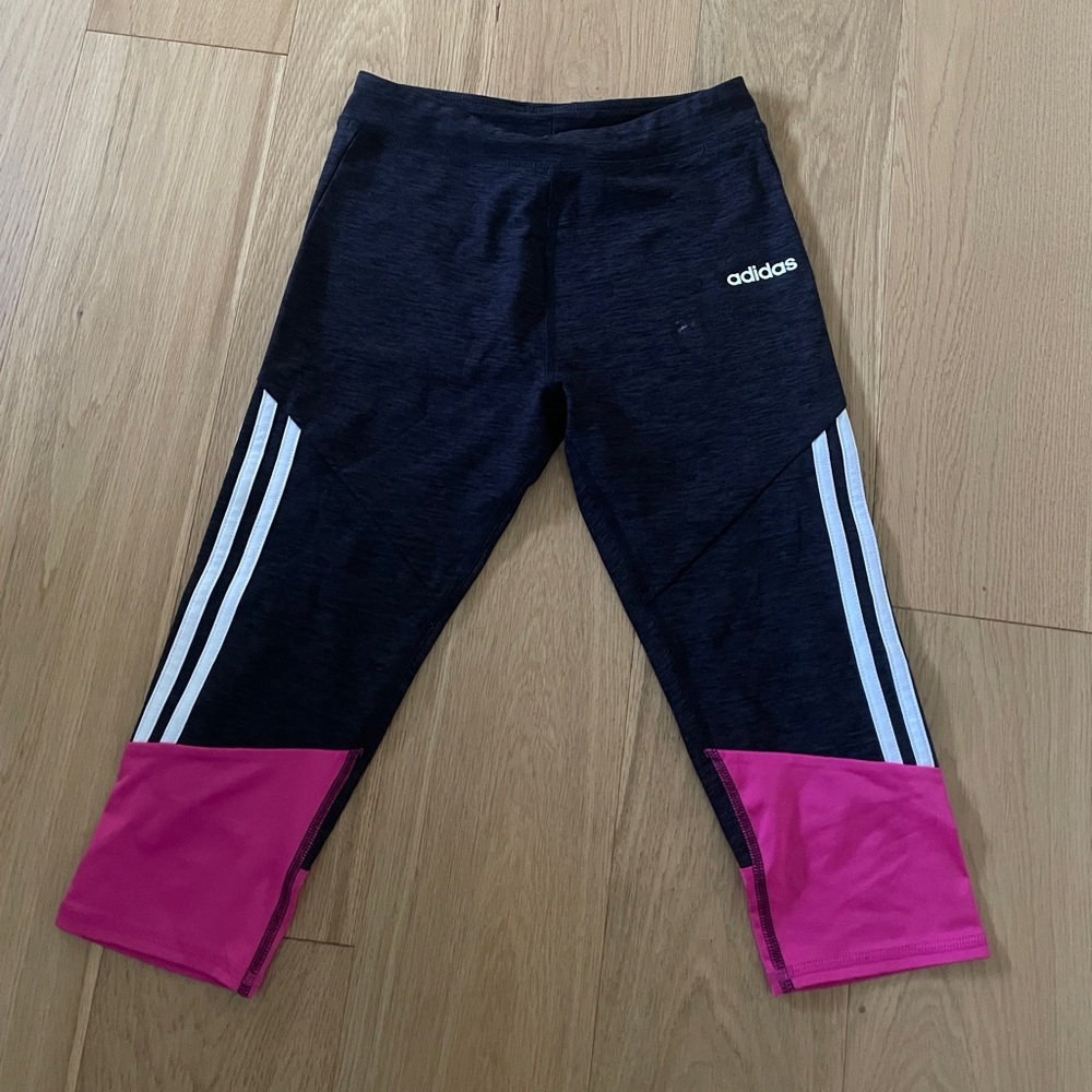 Adidas Kids Leggings in Black and Pink